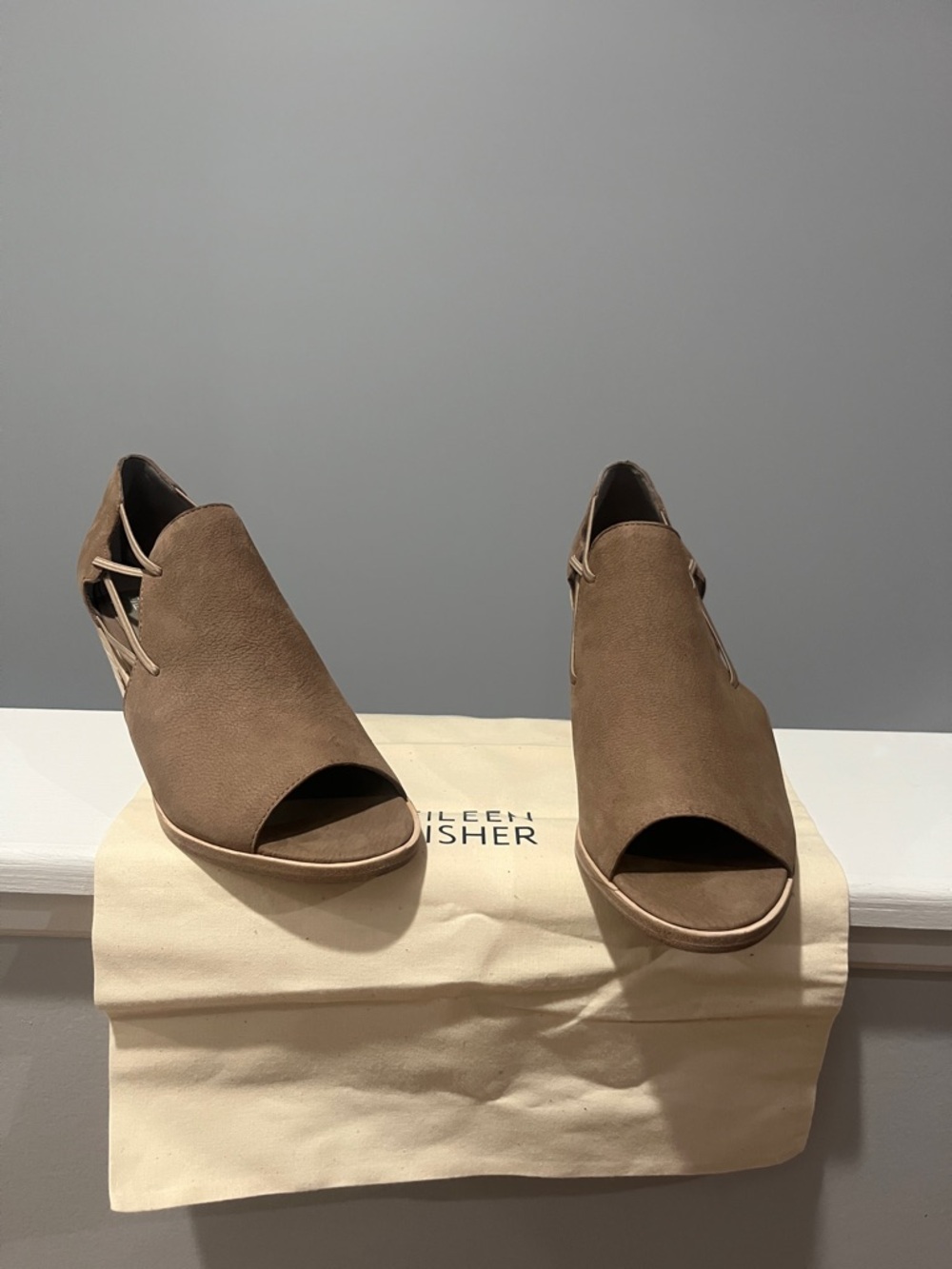 Eileen Fisher Women's Nikki-Nu Dress Pump Size 8 Leather with bag NWOT